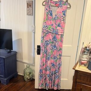 Lilly Pulitzer Pink and Blue Floral Dress